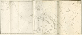 A map of the arctic with large unfinished portions.