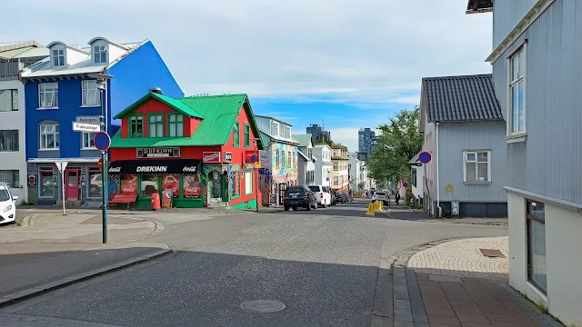 Coloful houses in the center of Reykjavik, Iceland