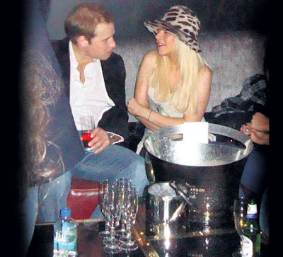 Prince William cavorts with Christine Aguilera and Paris Hilton at a London night club