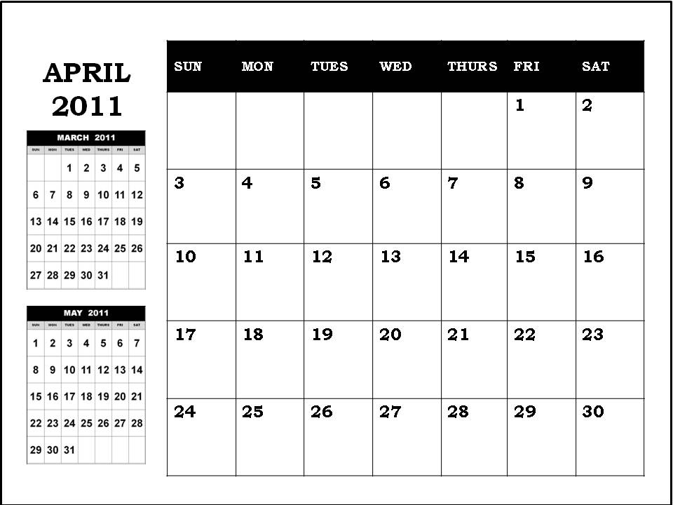 blank calendars april 2011. print Calendar+april+2011+