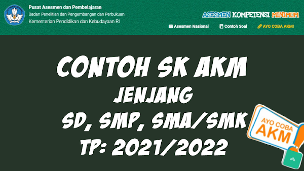 Download SK Panitia AKM Jenjang SD, SMP, SMA/SMK Tahun 2021/2022