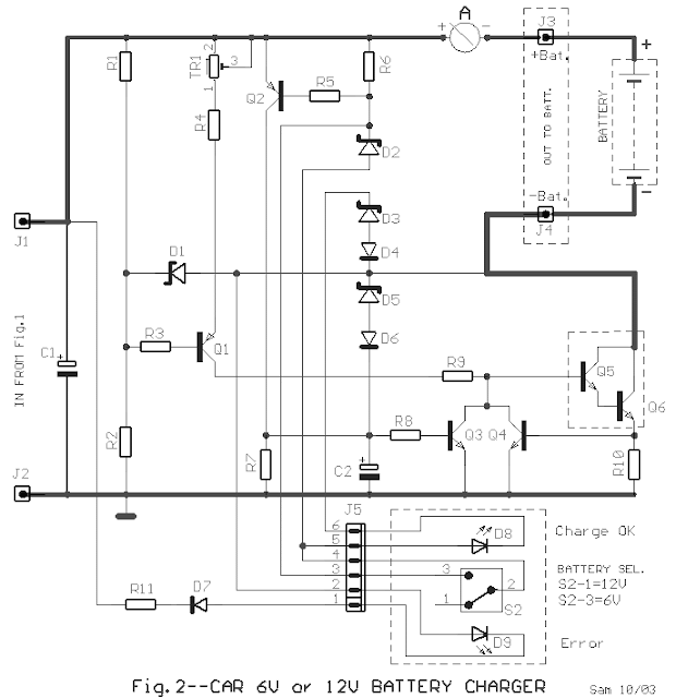 Mạch nạp từ 6 đến 12V cho acquy oto