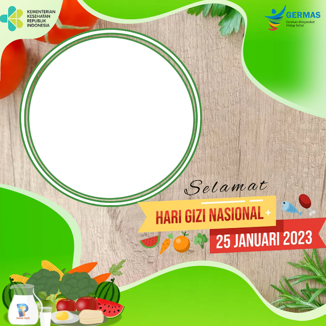 Pasang Twibbon Hari Gizi Nasional Ke-63 Tahun 2023