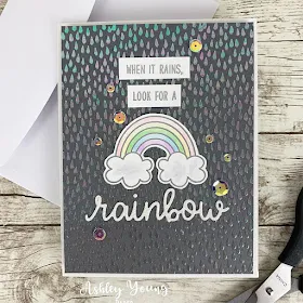 Sunny Studio Stamps: Over The Rainbow Customer Card by Ashley Young