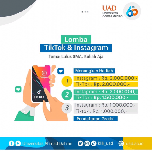 Lomba TikTok & Instagram Berhadih Jutaan Rupiah
