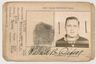 Wallace B. Dixon pictured on reverse of US Coast Guard ID card, issued in 1942 when he was employed by Standard Oil of NJ