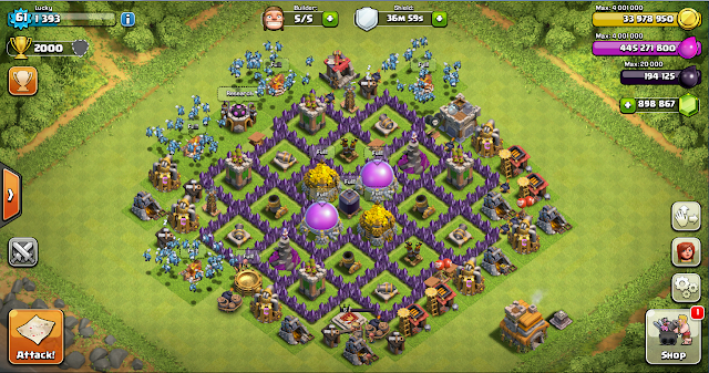 Farming Base Clash of Clans TH 7