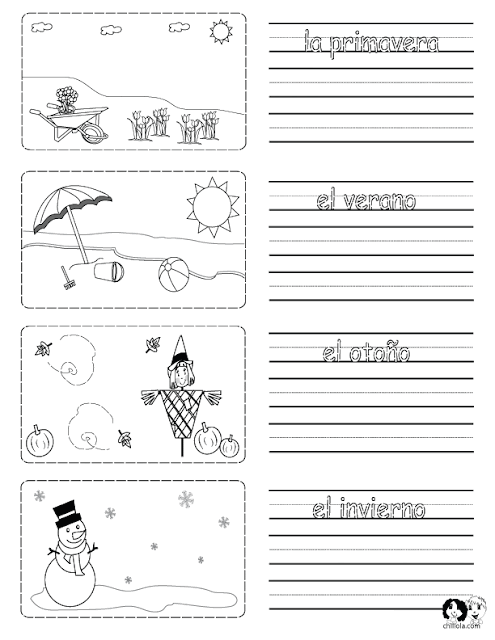 Dibujos de las cuatro estaciones