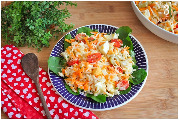 salada de arroz receita