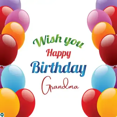 wish you balloons happy birthday grandma images