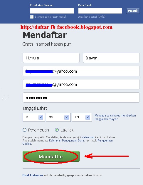 Cara Daftar Facebook Baru - Daftar FB  Seputar Facebook