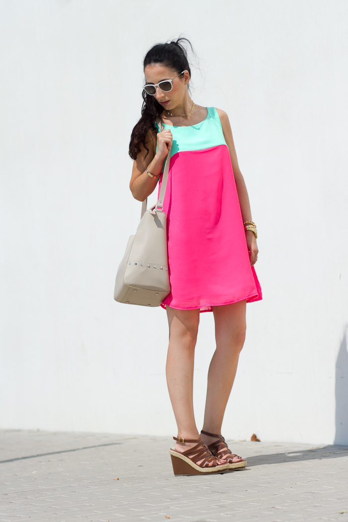 In Love With Fashion TWO-TONED DRESS
