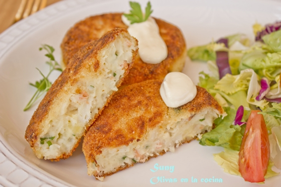 Pastel de pescado de merluza y salmón ahumado