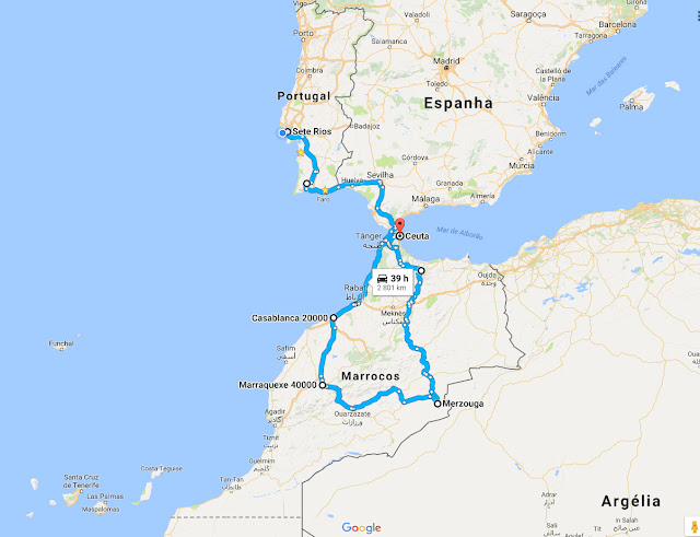 Roteiro Portugal-Marrocos de carro