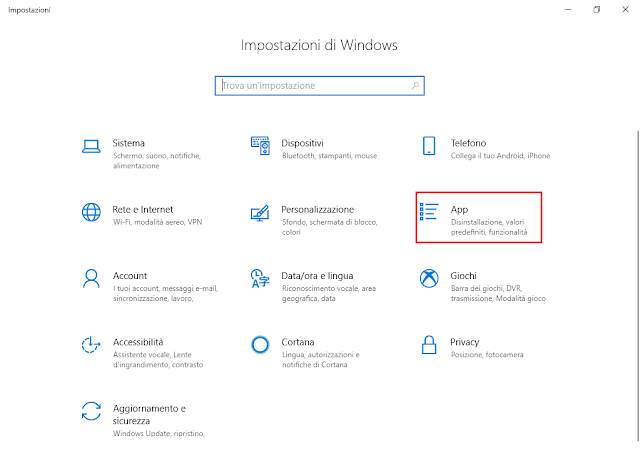 Windows 10, Impostazioni