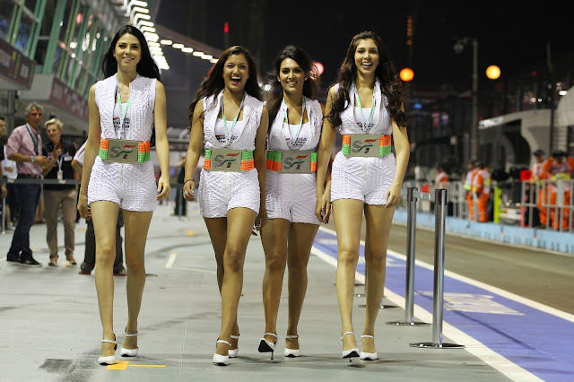 F1 2012 Indian Gp : Sahara Force India F1 Team Speed Divas , F1 Grid girls 