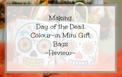 Making Day of the Dead Colour-in Mini Gift Bags from baker ross review