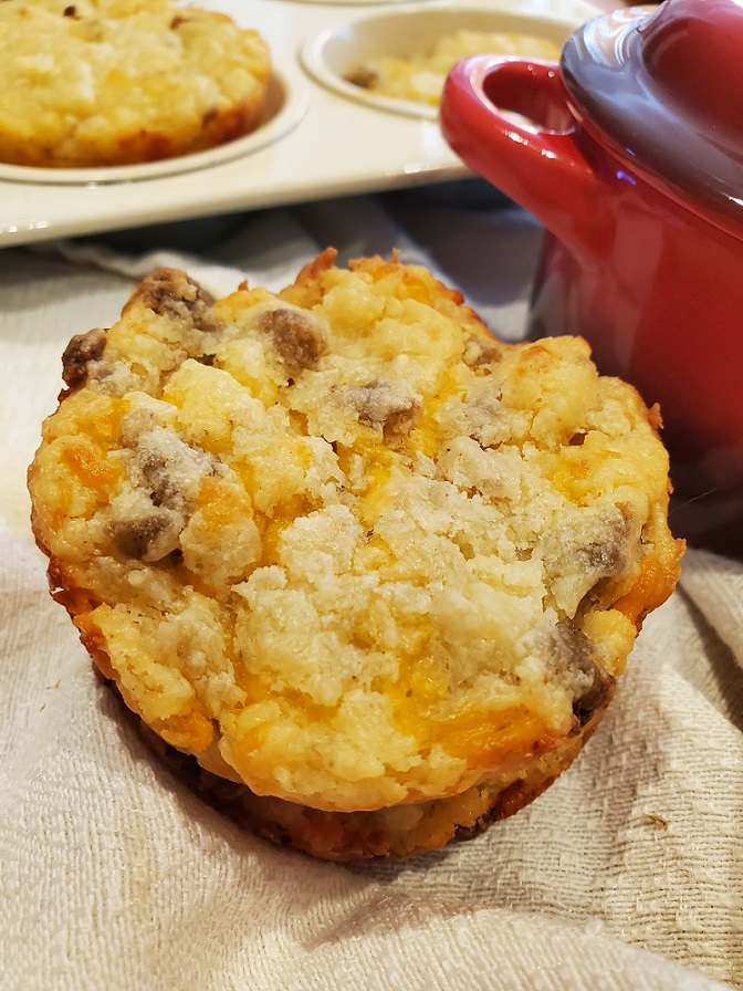 We made italian sausage balls in a muffin tin