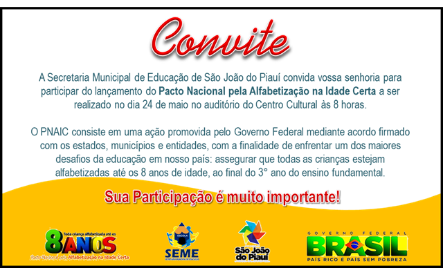 CONVITE PNAIC