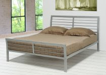 Contemporary Metal Silver Platform Queen Size Bed