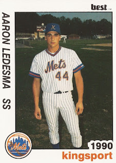 Aaron Ledesma 1990 Kingsport Mets card