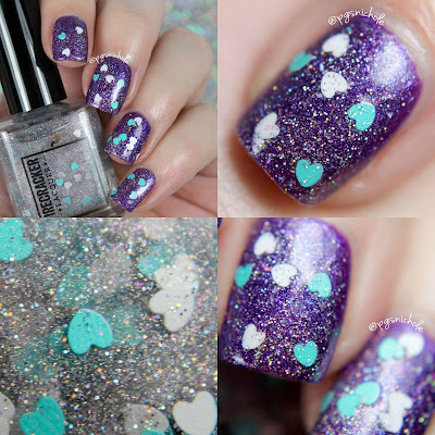 Firecracker Lacquer My Heart Beats for You Holo • over Vio-let Me Down Easy