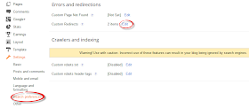 How do I Set Custom Redirects in Blogger
