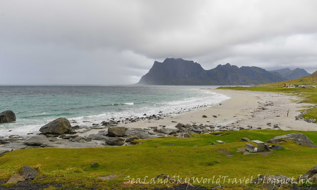 挪威,  羅浮敦群島, lofoten island, norway, Uttakleiv beach