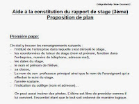 Sommaire De Rapport De Stage Exemple