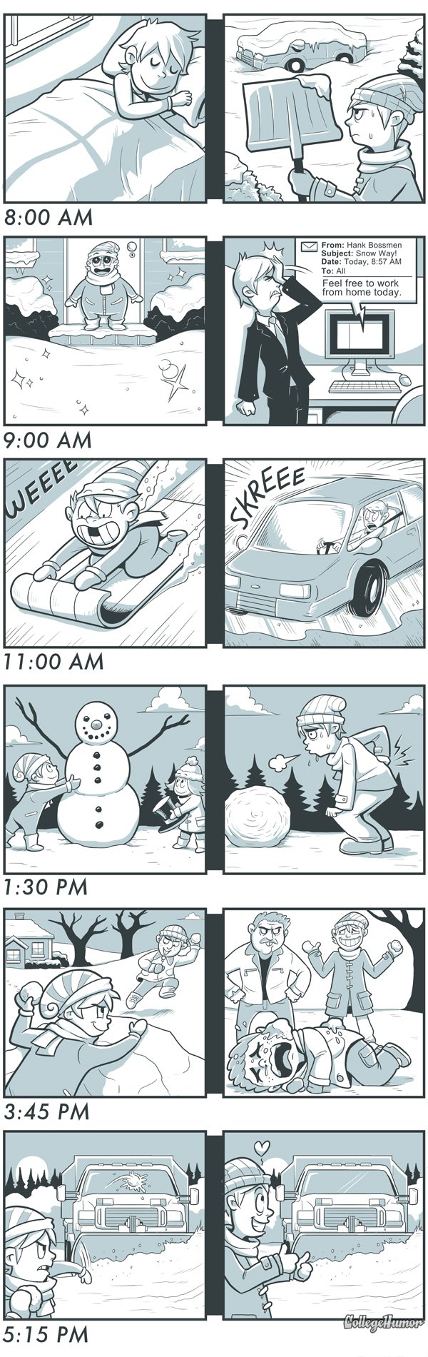 Snow Days - Then and Now