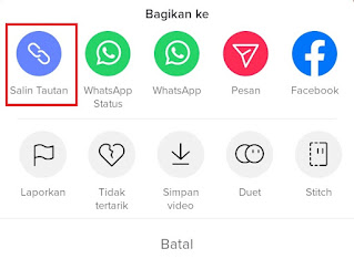 simpan video tiktok salin tautan