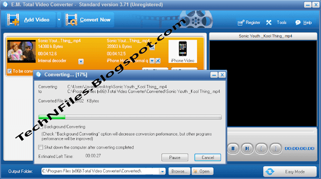 Best And Free Softwares Tools Total Video Converter E.M 3.71 Image 