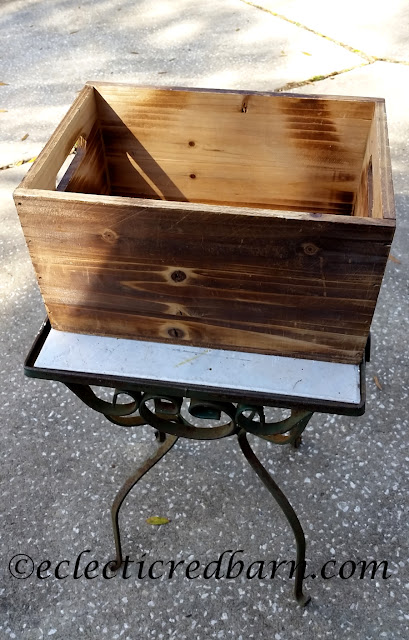 Updated Small Crate. Share NOW. #upcycle #DIY project #eclecticredbarn #planter