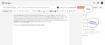Label Serta Deskripsi Penelusuran