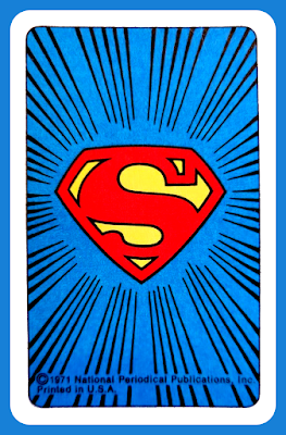 1971 Mattel Comic Game : Superman Secret Picture Game Card