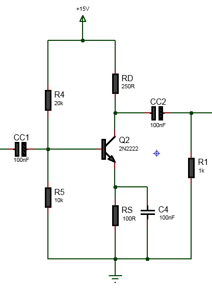 BJT amplifier circuit diagram