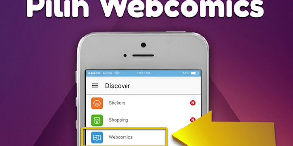 Aplikasi WebComics Fitur BBM Sajikan Bacaan Komik dan Novel Digital