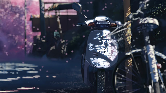 Scooter & Bike (Anime Background)