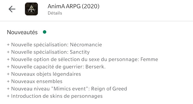 AnimA ARPG : la mise à jour est disponible