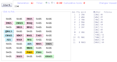 Itatsi game Weasel algorithm blind watchmaker