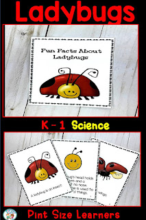 Ladybug Science Unit and Activities | Lady Bug Life Cycle & Insect Body Parts Your kindergarten and first grade students will love this Lady bug Science Unit that is packed with fun and engaging activities to help them learn about ladybugs and insects.  This nonfiction science unit about lady bugs will teach your students about the lady bug life cycle and the parts of the lady bug. Since ladybugs are insects this is a great supplement to your Insect science unit. These resources also explain the insect life cycle and the parts of an insect. A perfect resource for spring or any time of the year. Let your young students explore the world of insects through the ladybug!