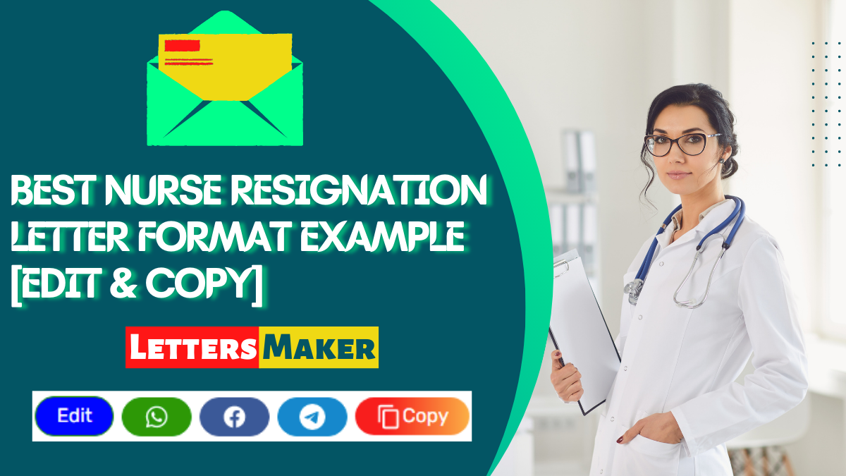 Best Nurse Resignation Letter Format Example [Edit & Copy]