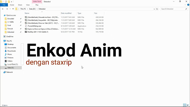 Encoding with Staxrip
