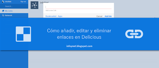 Cómo añadir, editar y eliminar enlaces en Delicious