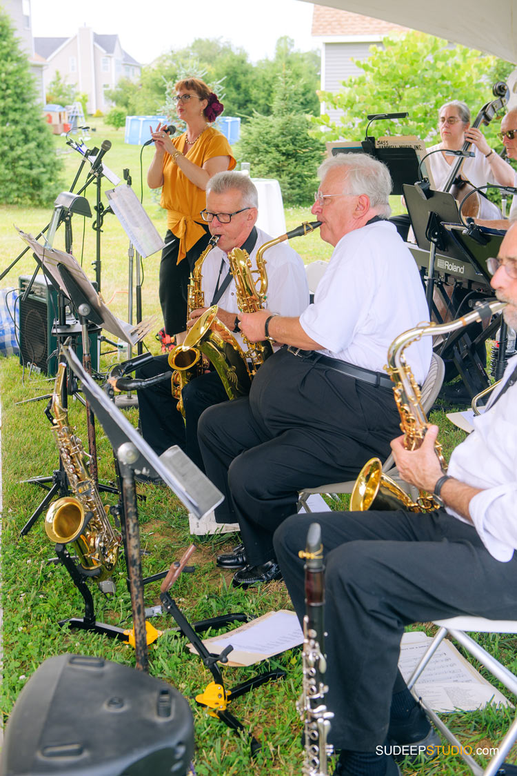 Rustic Outdoor Garden Wedding in Dexter Saline by SudeepStudio.com Dexter Ann Arbor Wedding Photographer with Big Band  Express Detroit