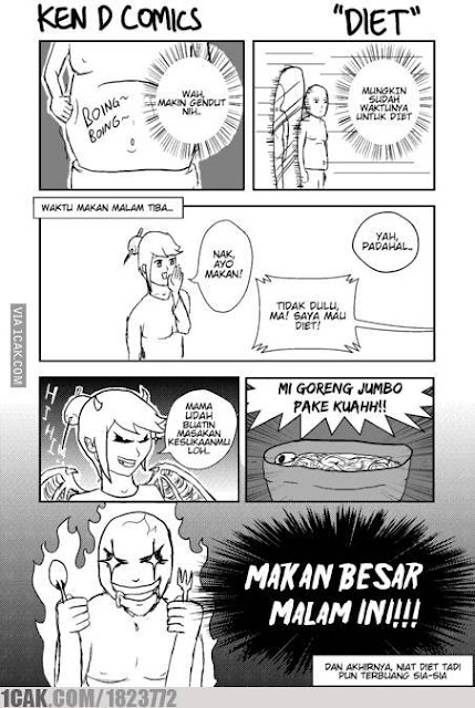 13 Komik 'Lagi Diet' Ini Lucunya Nggak Bisa Nahan Buat Ketawa