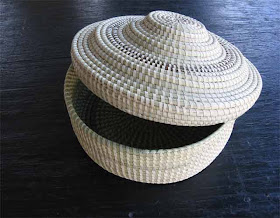 sweetgrass basket with lid