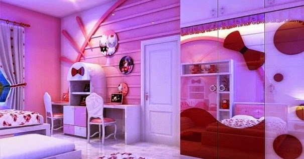 Gambar Kamar Tidur Hello Kitty 2016 Desain Terbaru