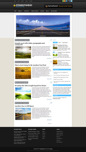 StraightAhead-Premium Kalitede Blogger Teması