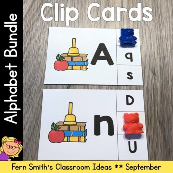 Click Here to Download This Alphabet Clip Cards Back to School September Bundle to Use in Your Classroom Today!